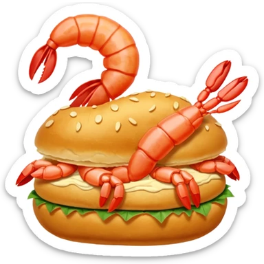 Un choux à la crevette (au lieu d’un choux à la crème) sticker