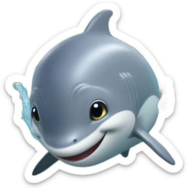Dauphin dans l'eau sticker