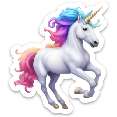 unicorn pooping rainbow sticker