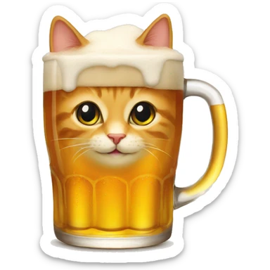 Cat beer sticker