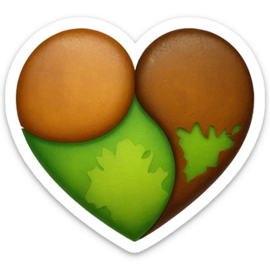 Heart halth green and halth  brow sticker