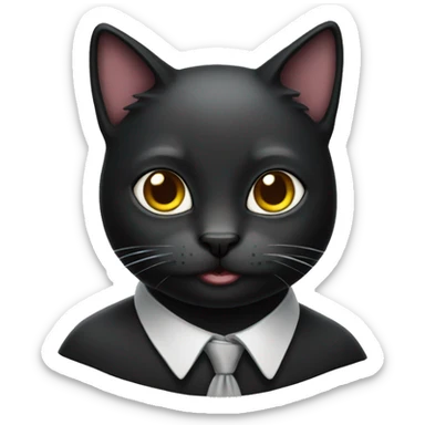 Blac cat sticker