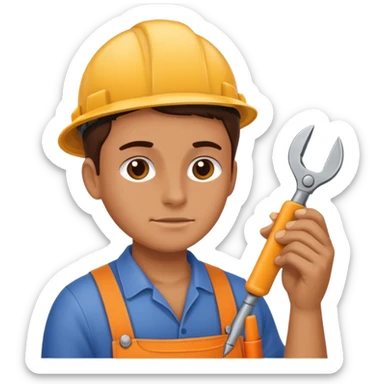 person Repairing a tool sticker