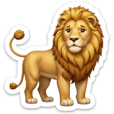 High resolution of   realistic full body lion without distorted , no extra hybrid sticker