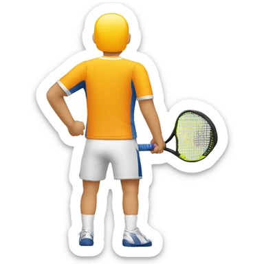 player's back symmetric padel sticker
