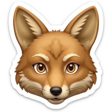 Coyote face sticker