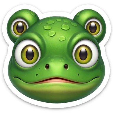 Stressed out frog sticker