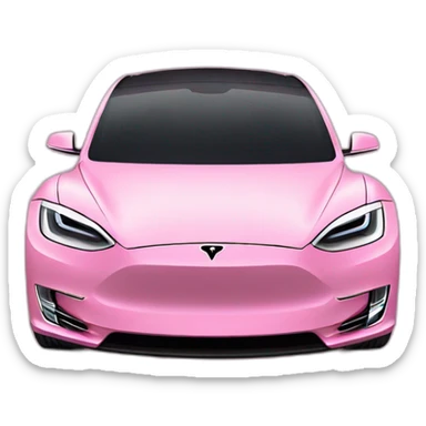 Pink Tesla sticker