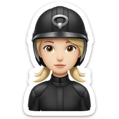 Rider helmet black matte at the back theres ribbon attached for female rider sticker