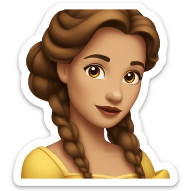 beauty and the beast belle sticker