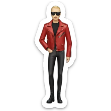 alexander mcqueen red leather jacket sticker