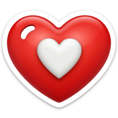 un corazon rojo con una f en el centro sticker