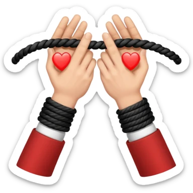 Black rope on hands sticker