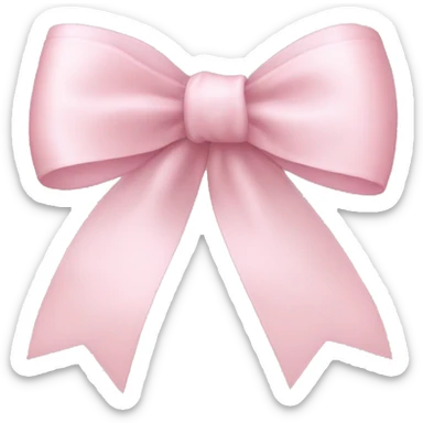 light pink ribbon bow sticker