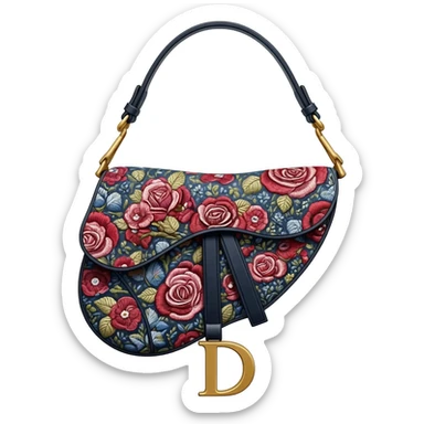 floral dior saddle bag sticker
