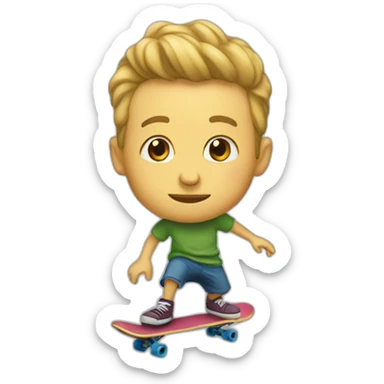 Ollie skateboard sticker