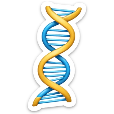 DNA-Helix Emoji mit freundlichem Gesicht, Apple-Emoji-Stil sticker