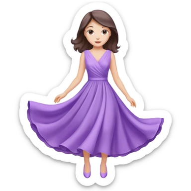 purple pastel dress sticker