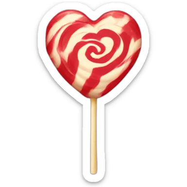 lollipop heart shape sticker