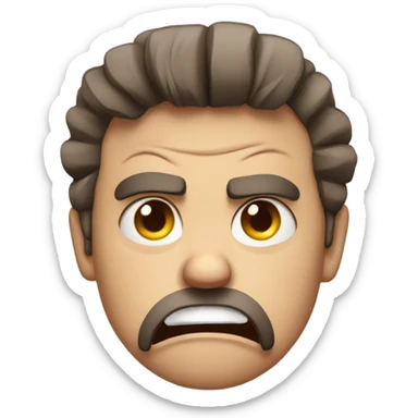 Angry annoyed face sticker