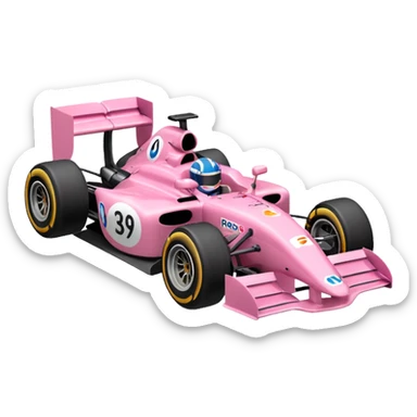 Coche de f1 rosa 🏎️ sticker