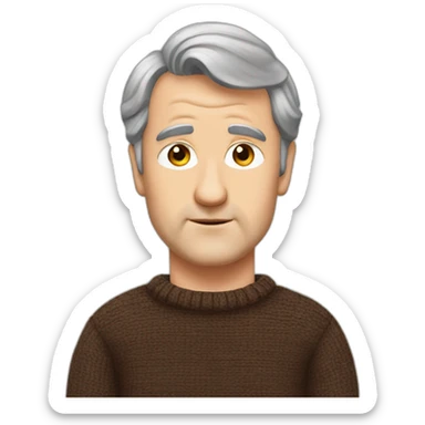 dougal from father ted red jumper brown hair sticker