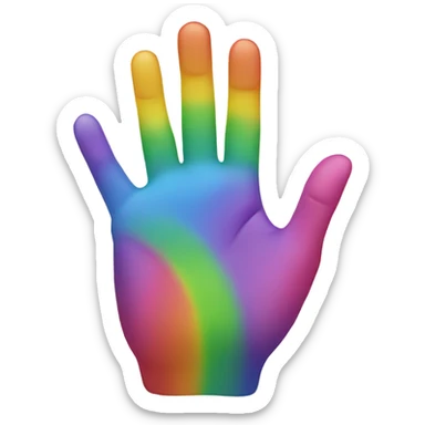 Rainbow hands sticker