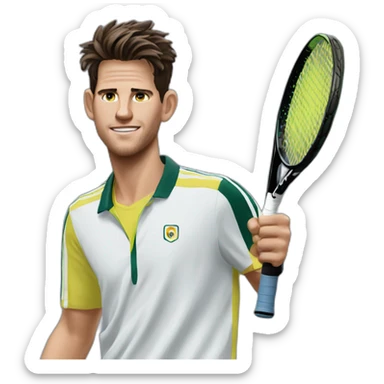 Dominic thiem rigolant sticker