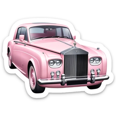Powder pink rolls Royce sticker