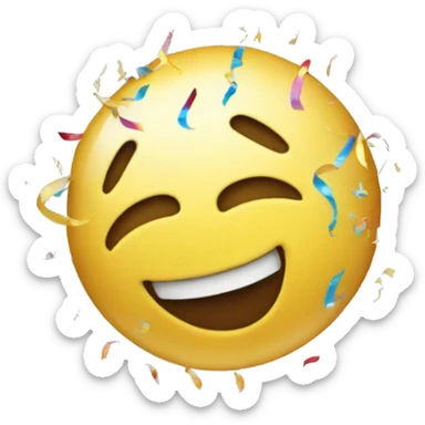 Celebration smiley face sticker
