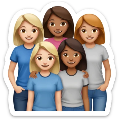 group of teenage girls sticker