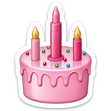 Birthday cake lipgloss  sticker