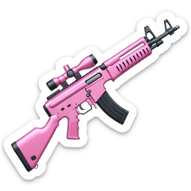 PInk assault rifle sticker