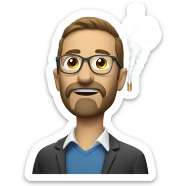 whiteTeacher vaping sticker