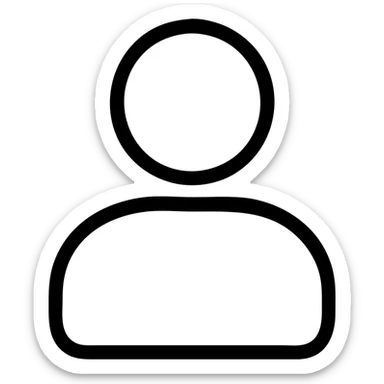 silhouette of a person, simple icon, minimal and versatile, suitable for symbolizing different professions sticker