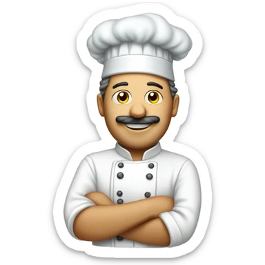 Italian chef on a cloud sticker