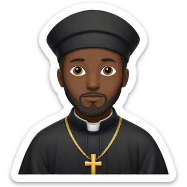 an Orthodox priest in black clothes sticker
