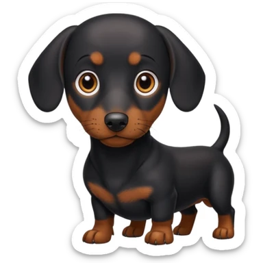 black Dachshund sticker