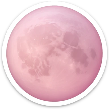 pastel pink moon sticker