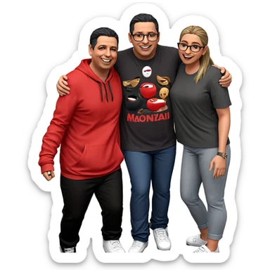 friends in casual style sticker