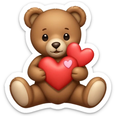 teddy bear for valentines day sticker