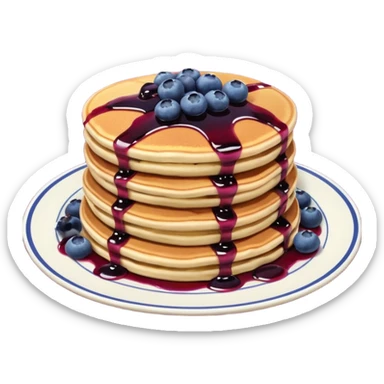 Blueberry pancakes  Burgundy sticker