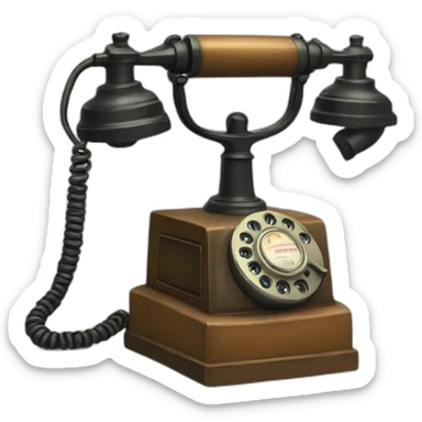 cute 1920s wallphone sticker