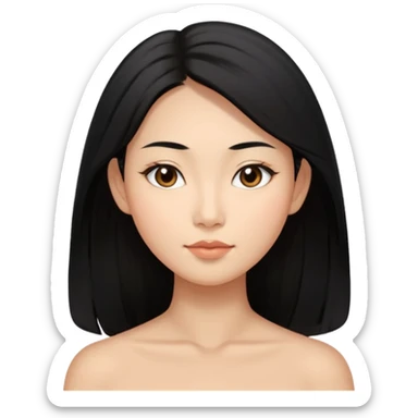long black hair asian Oval or heart-shaped face

Almond, upturned eyes

Defined jawline, balanced cheekbones

Medium facial fat retention

Sleek, lifted expression sticker