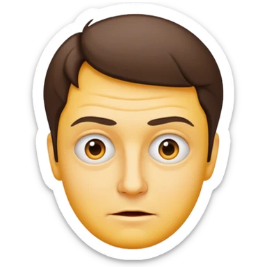 David Firth, surreal expression, emoji style portrait sticker