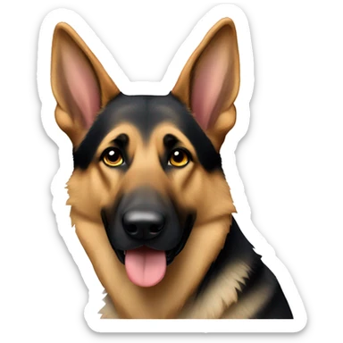 a bicolor german shepherd  sticker