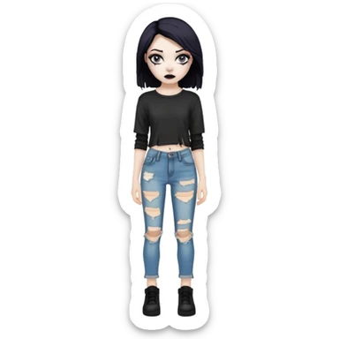 Alternative grunge person sticker