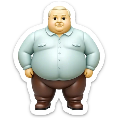 Cinematic Realistic Botero Sculpture Emoji, depicted as an exaggerated voluminous sculpture in the signature style of Fernando Botero, rendered with rich textures and vibrant artistic lighting that captures its playful grandeur. sticker