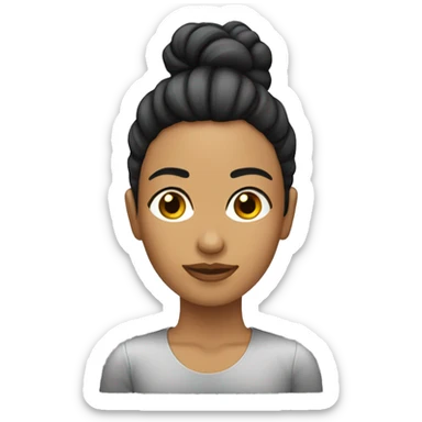 mujer con cabello depeinado sticker