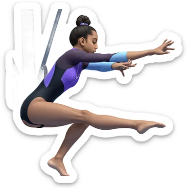 gymnast in leotard sitting sticker